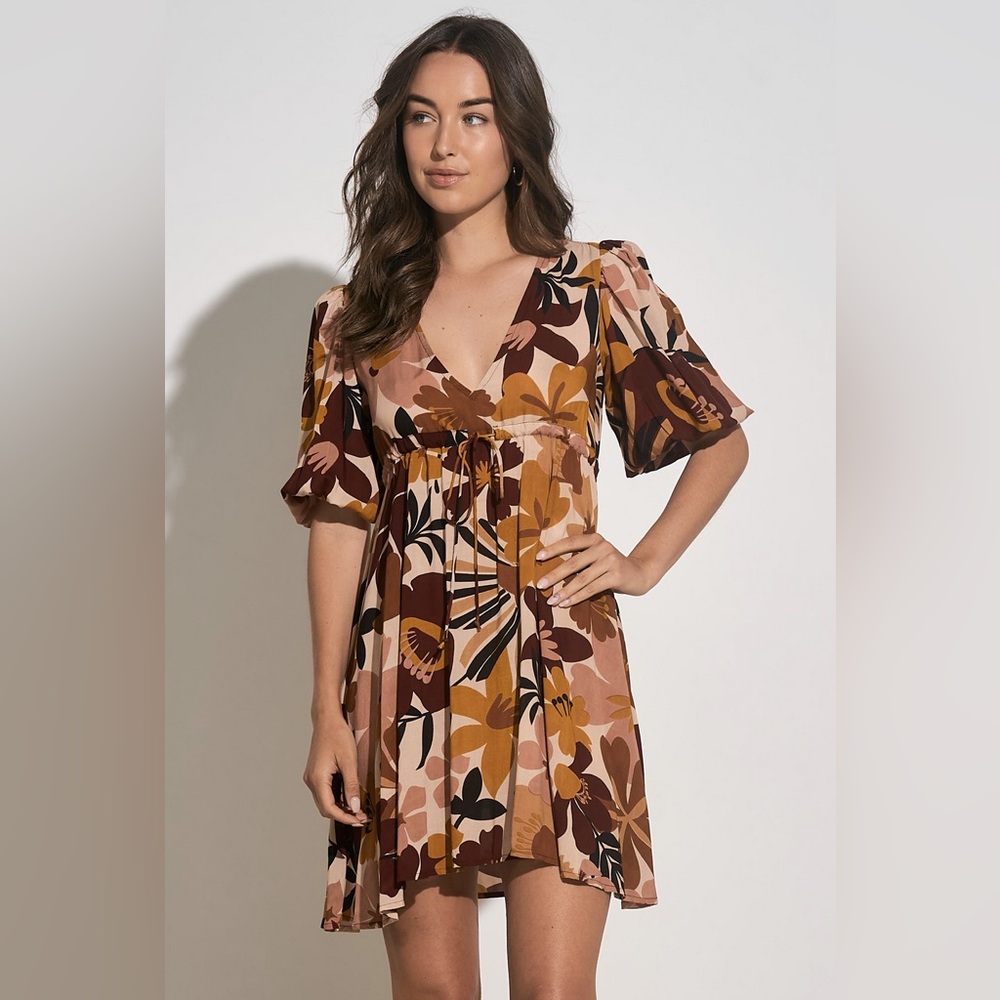 Elan Floral V-Neck Dress